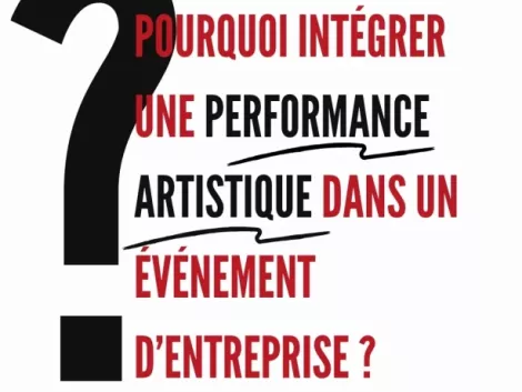 Le saviez-vous ? 👀

Pourquoi intégrer une performance artistique dans un événement ?

Entre émotion, impact et mémorisation, l’art transforme un simple...